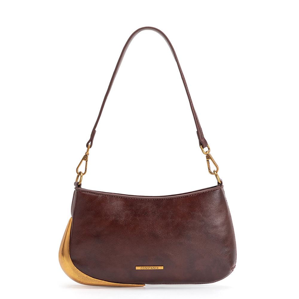 Bolsa Baguete Enfeite Bordô