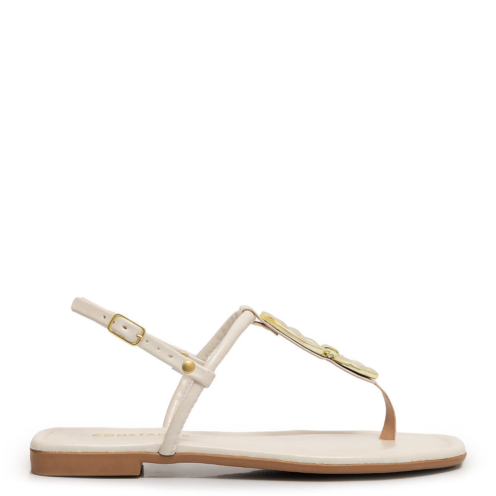 Rasteira Off White Enfeite