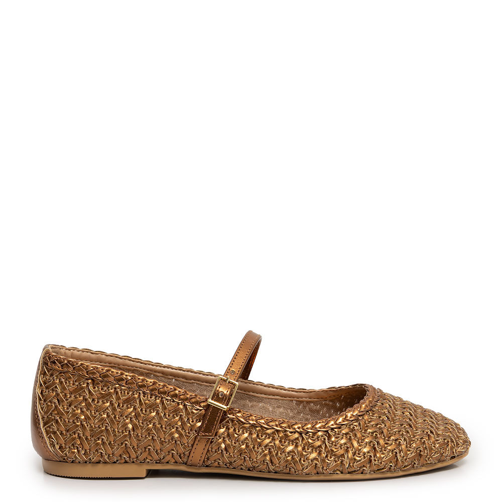 Sapatilha Bronze Boneca Tressê