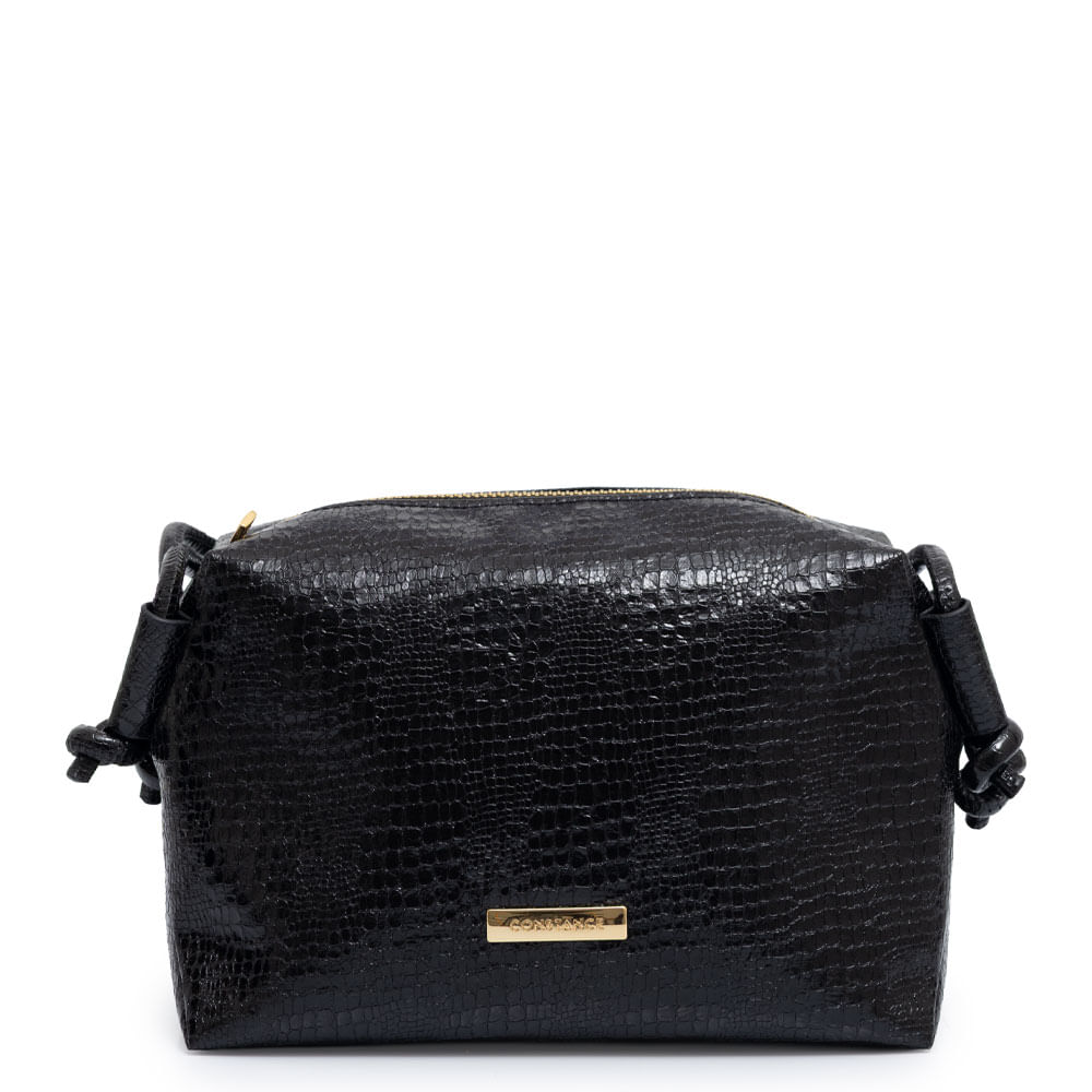 Bolsa Tiracolo Textura Preta