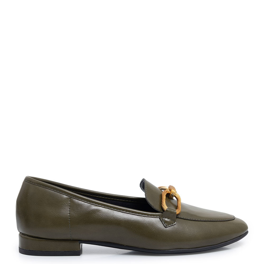 Mocassim Verde Bridão Texturizado