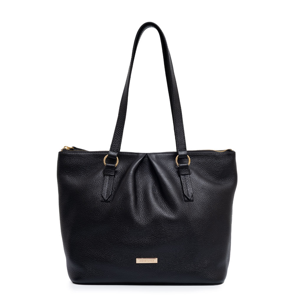 Bolsa Shopping Couro Preto