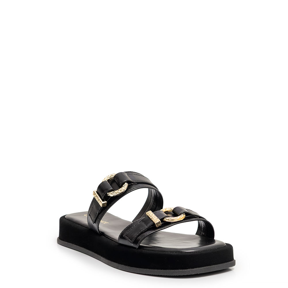 Papete Flatform Preta Argolas