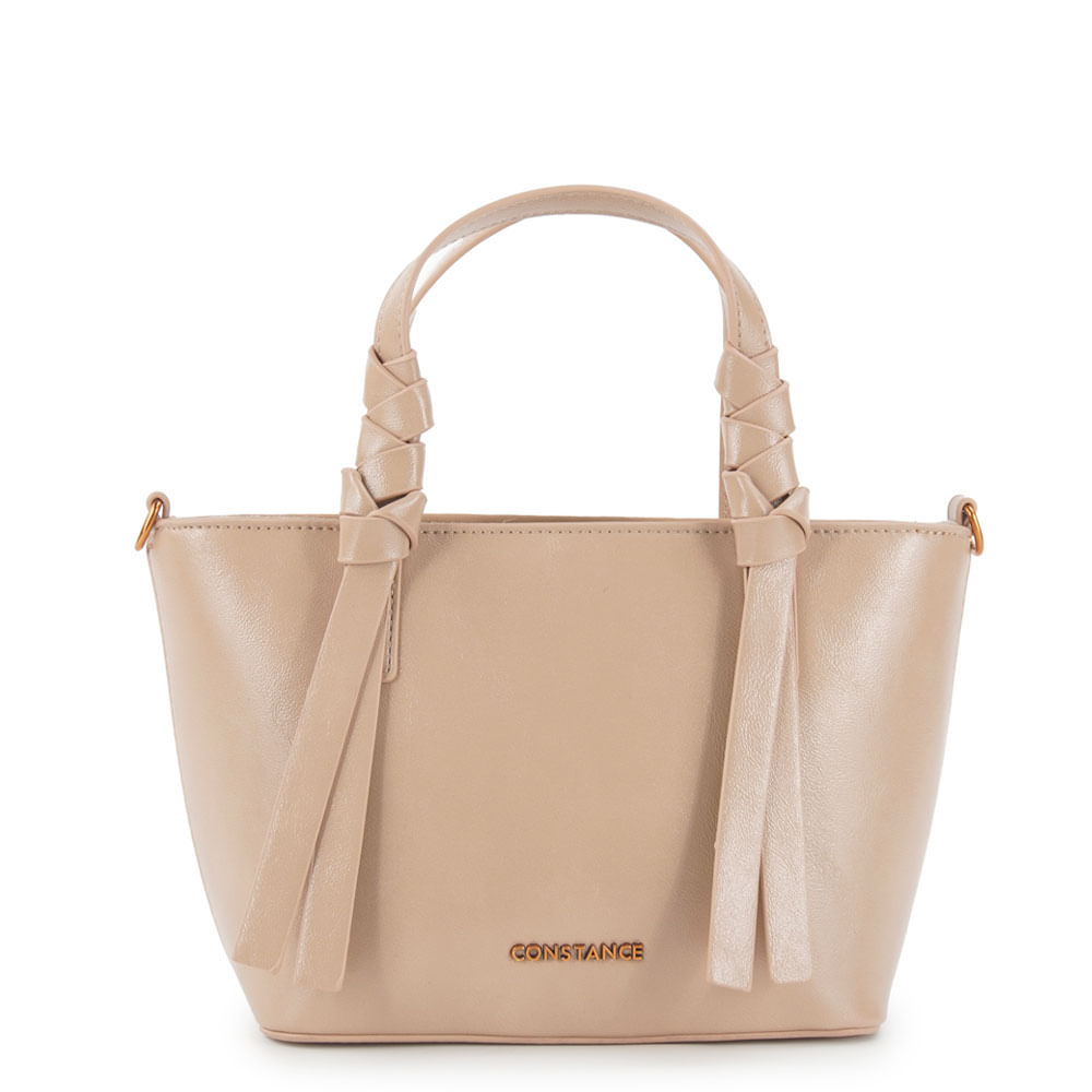 Bolsa Tiracolo Tiras Bege