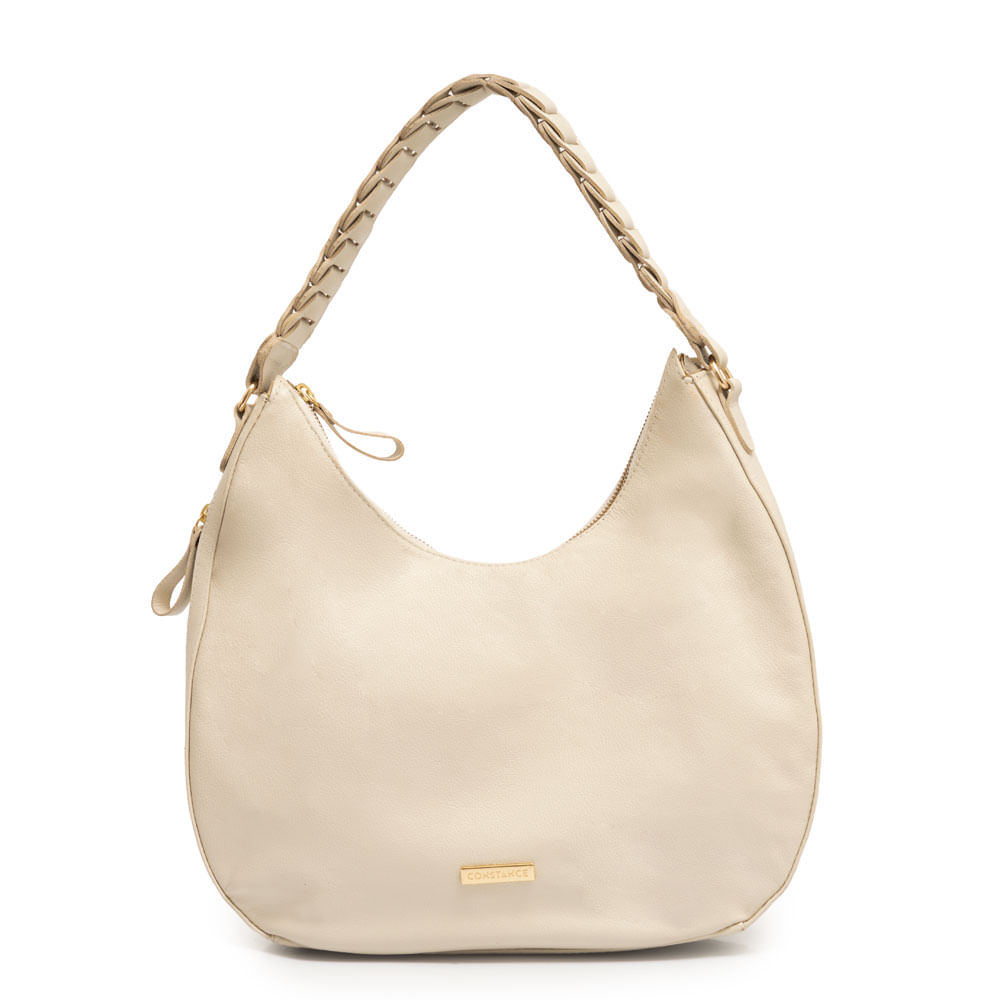 Bolsa Hobo Alça Artesanal Off White