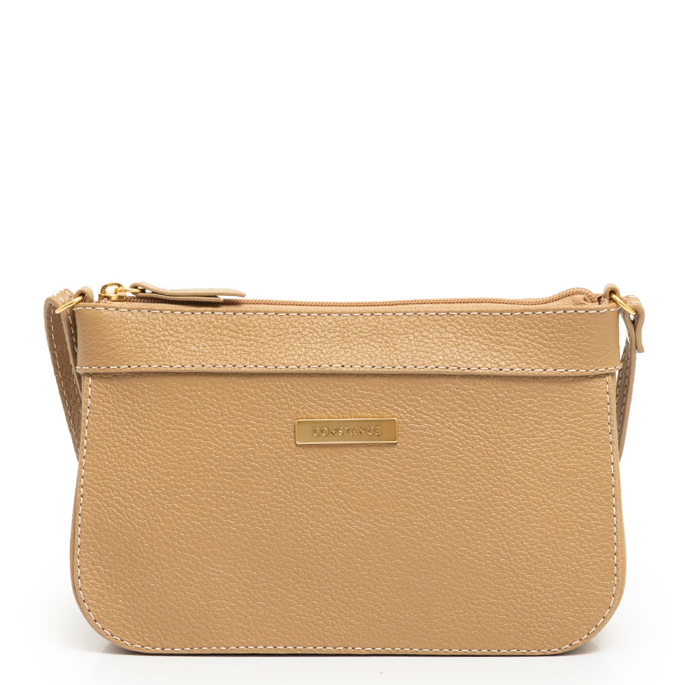 Bolsa Transversal Couro Pequena Bege