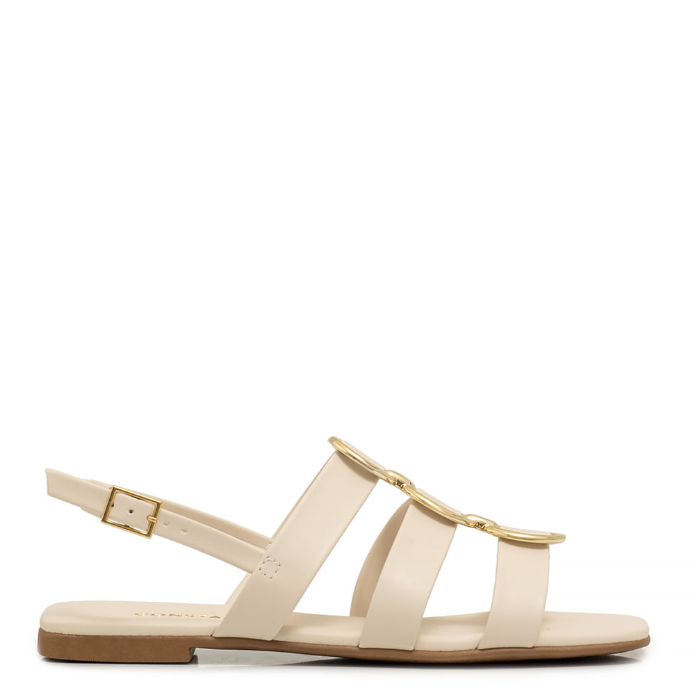 Rasteira Enfeite Off White