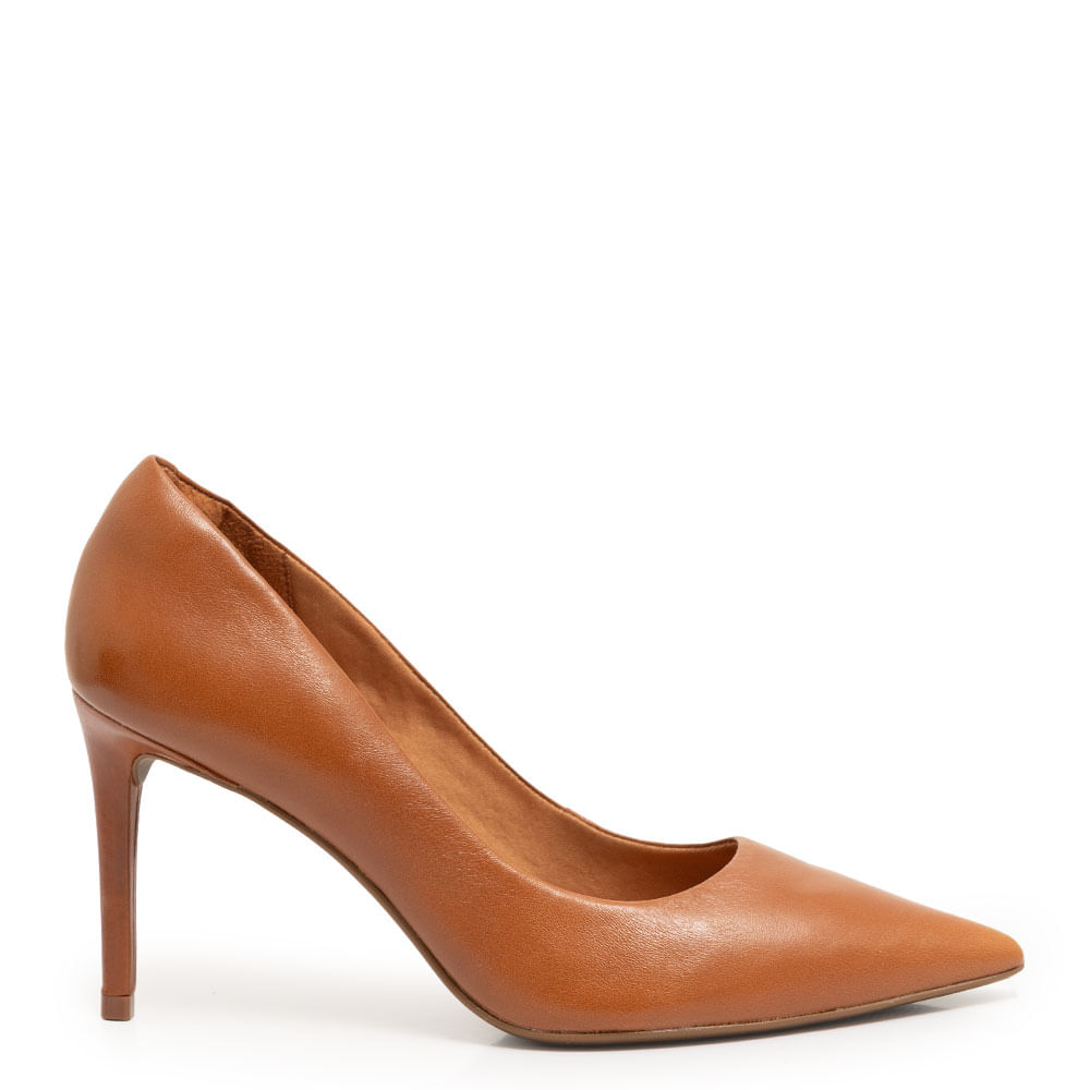 Scarpin Caramelo Couro