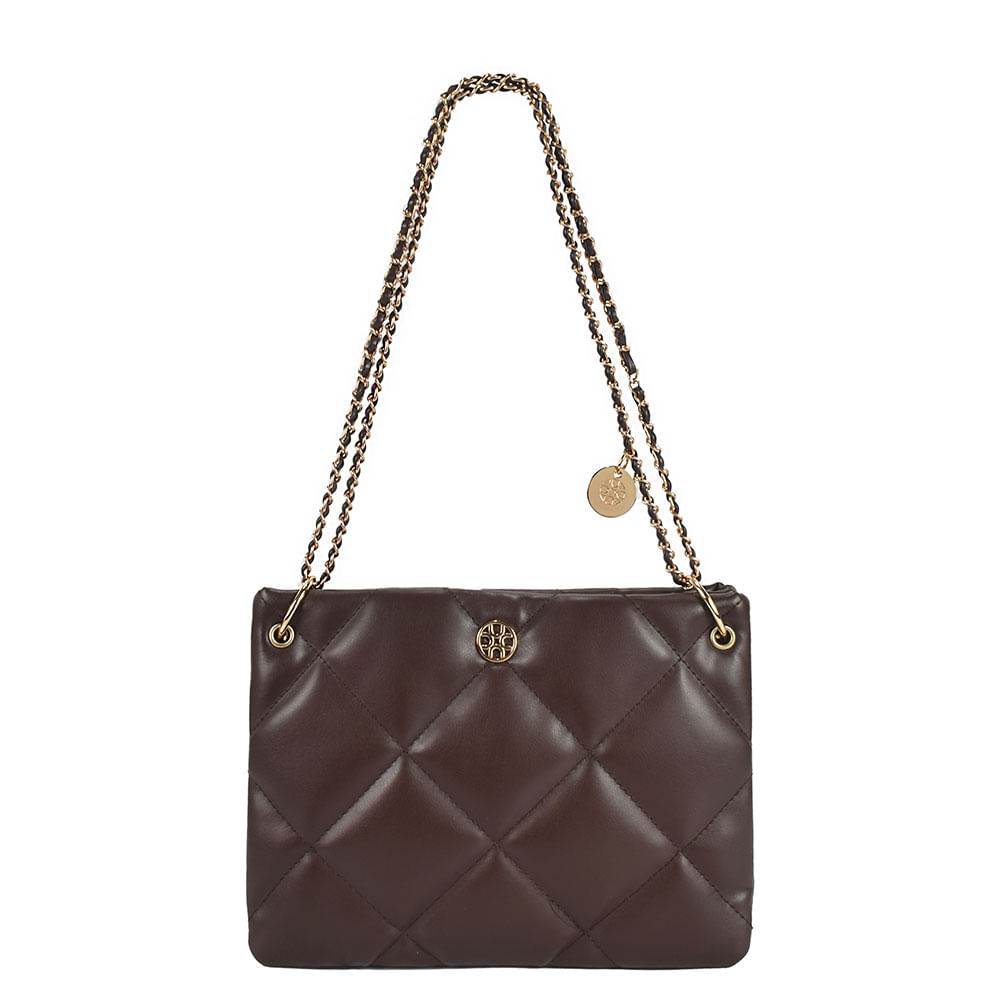 Bolsa Ombro Matelassê Café