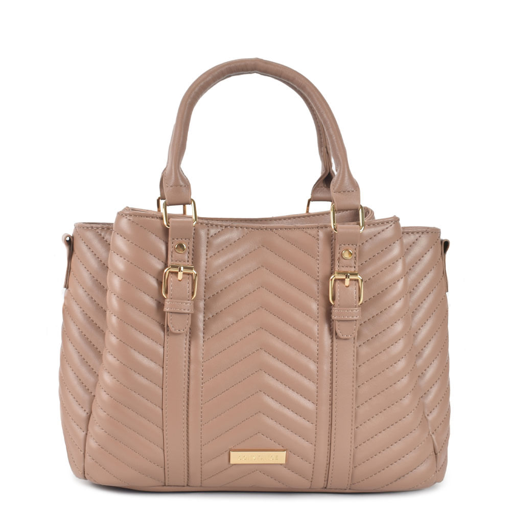 Bolsa Tote Matelassê Geométrico Nude