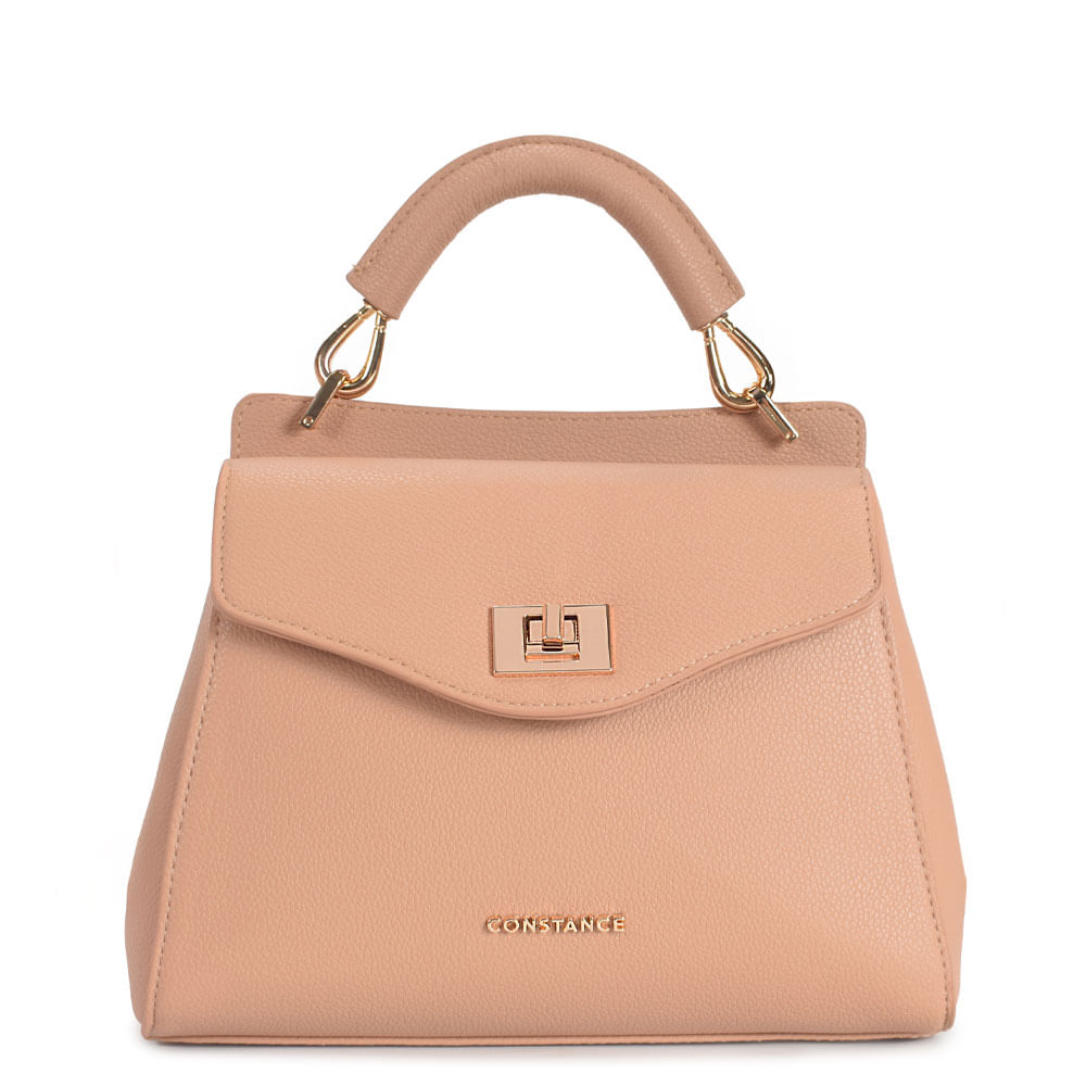 Bolsa Satchel Fecho Torniquete Nude