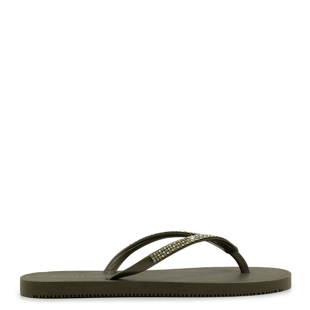 Chinelo Strass Verde
