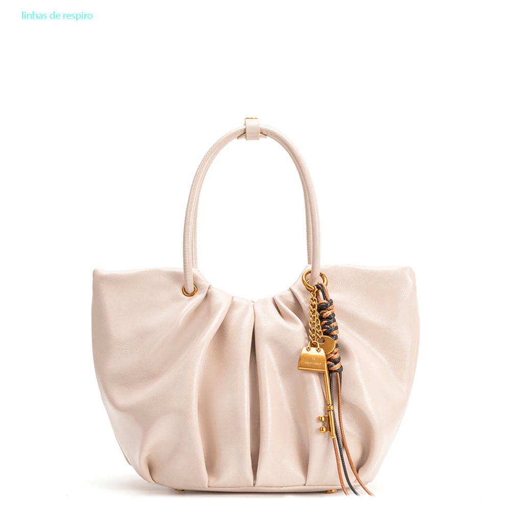 Bolsa Tiracolo Pregas Off White
