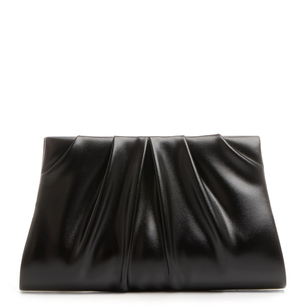 Clutch Preta Drapeada