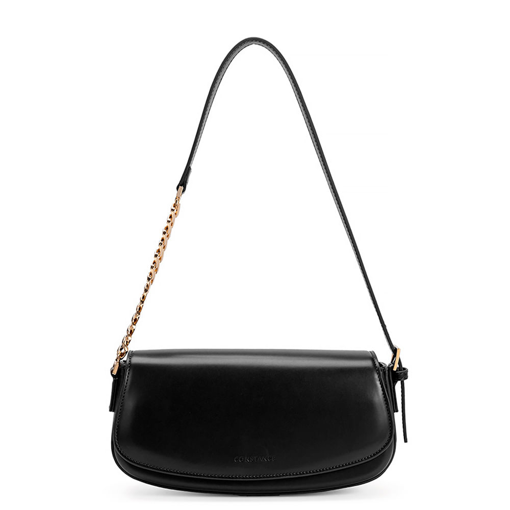 Bolsa Baguete Corrente Preta