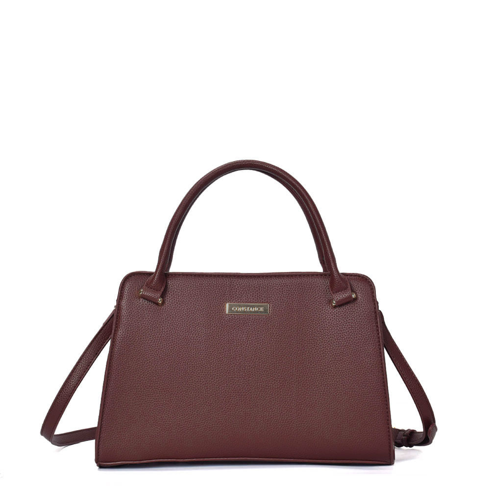 Bolsa Tote Estruturada Média Vinho