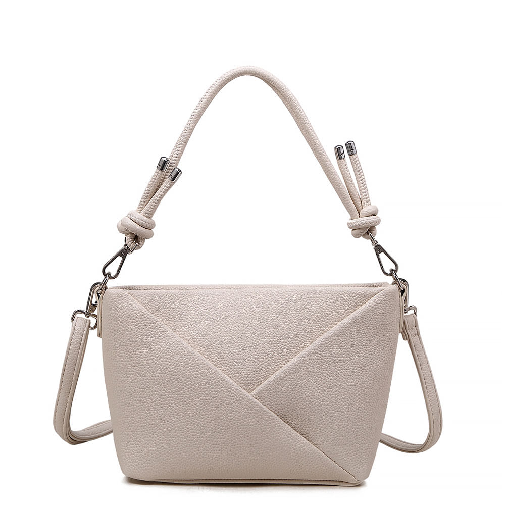 Bolsa Tiracolo Geométrica Off White