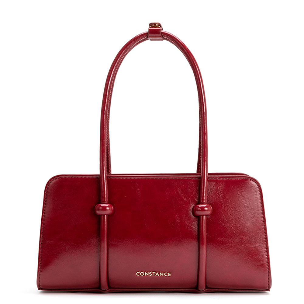Bolsa Baguete Monocromática Bordô