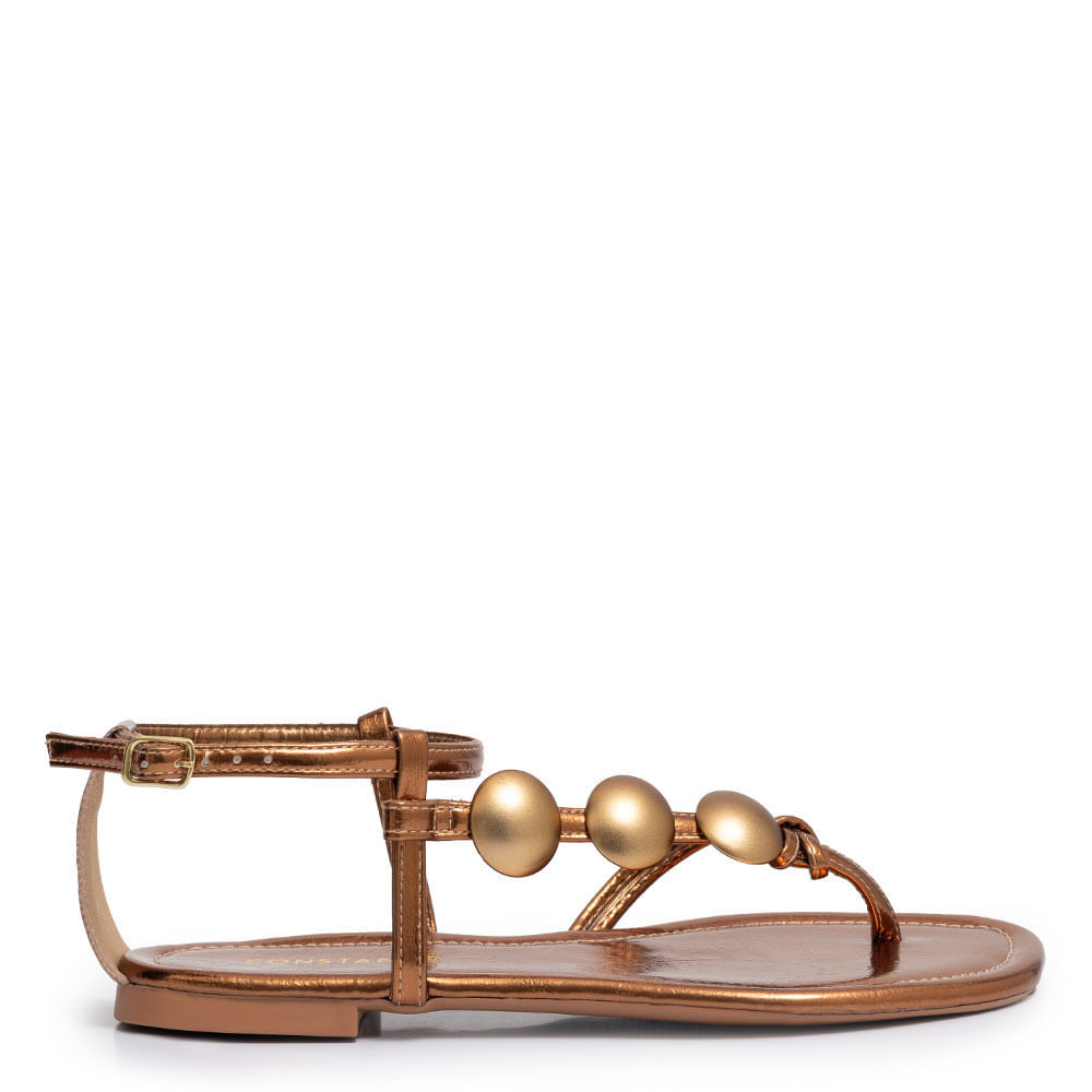 Rasteira Bronze Esferas
