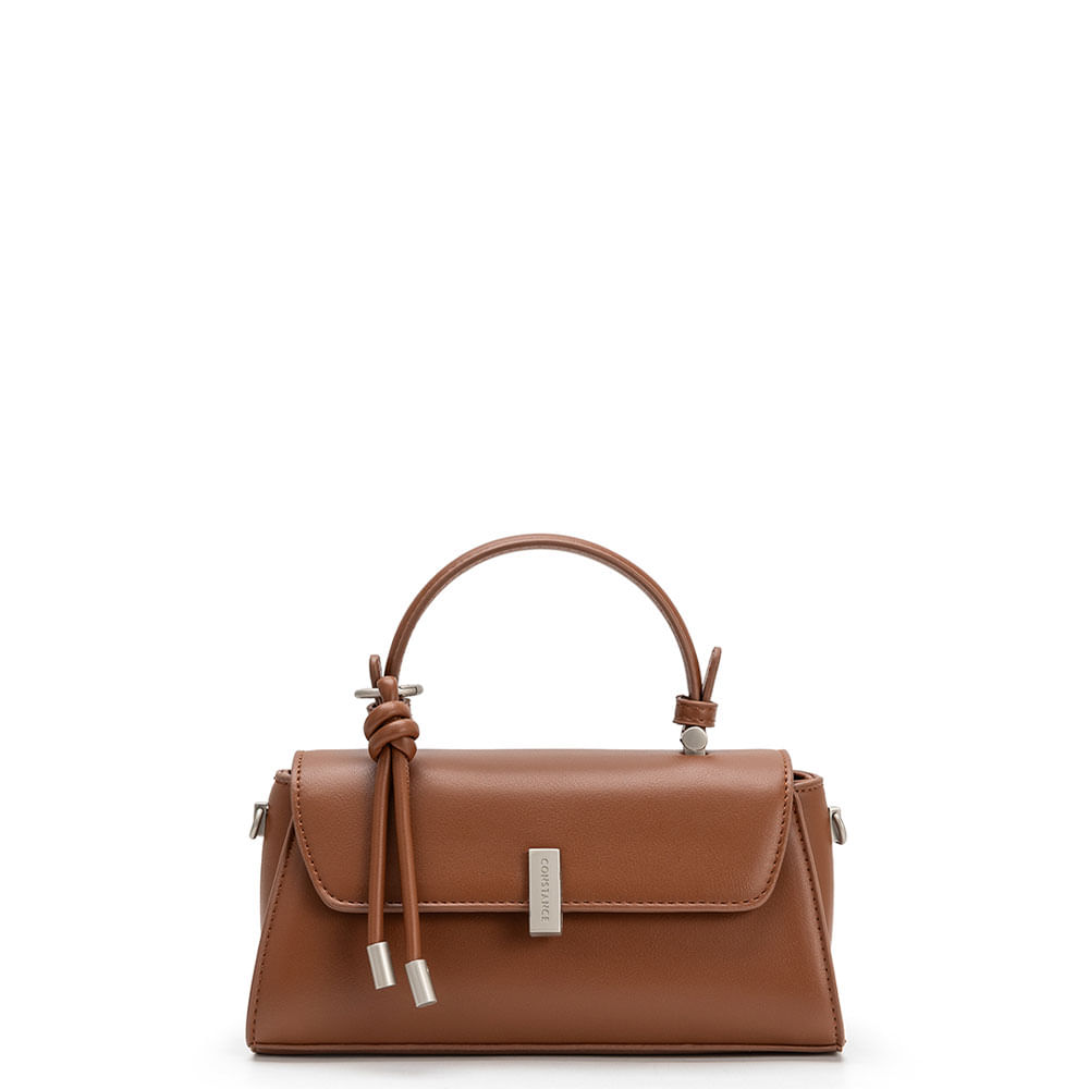 Bolsa Pequena Fecho Retangular Caramelo