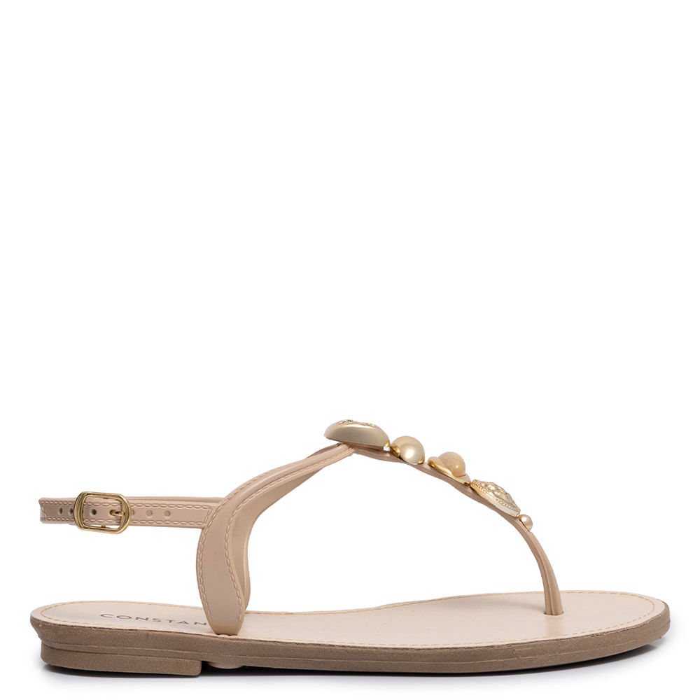 Rasteira Off White Enfeites
