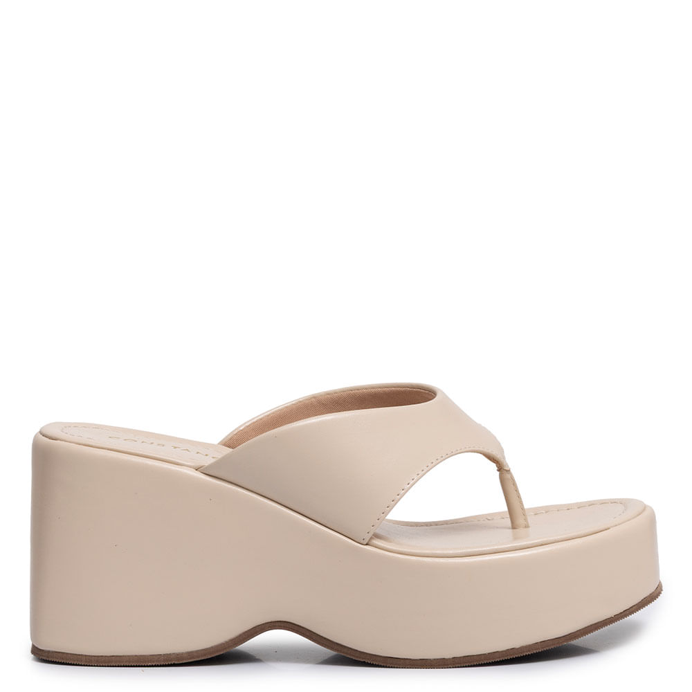 Tamanco Anabela Off White