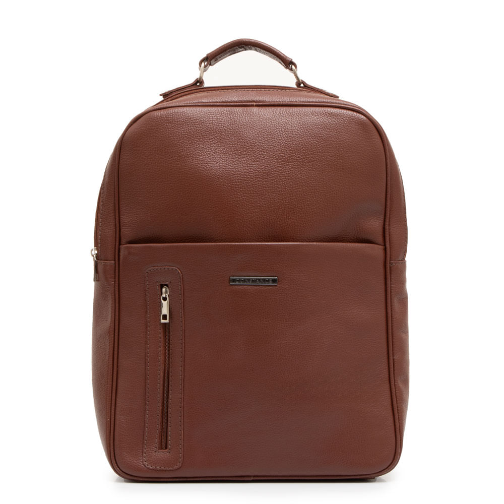 Mochila Couro Grande Marrom